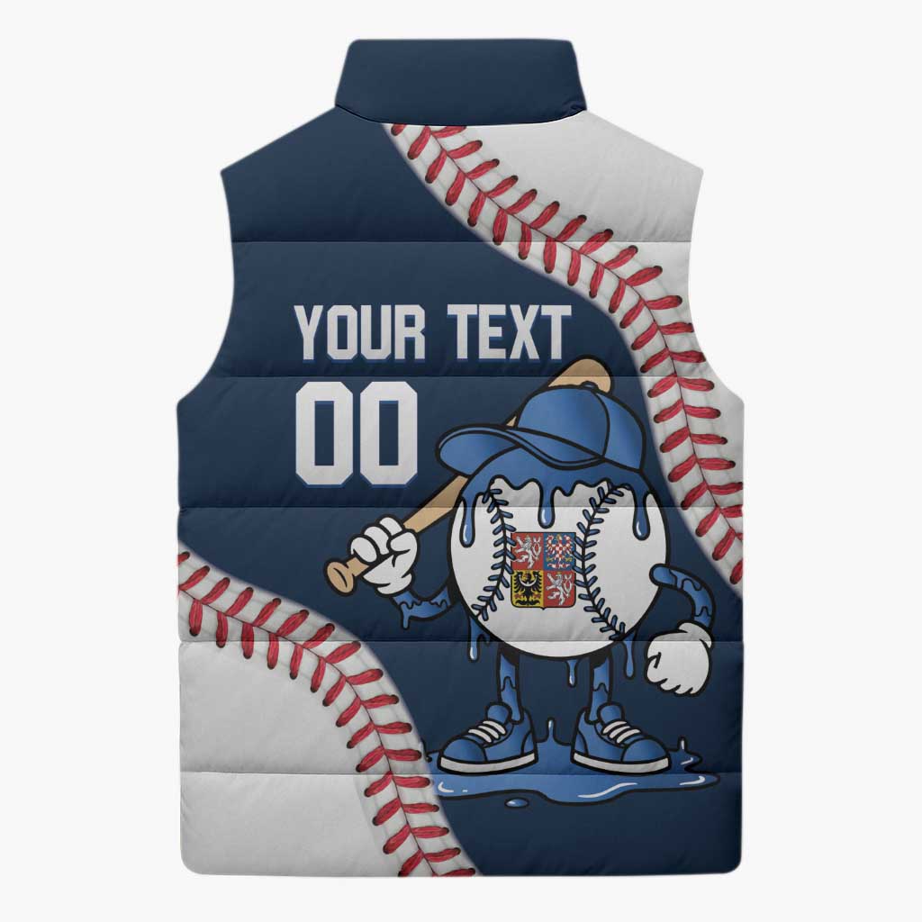 Czech Republic 2026 Baseball Custom Sleeveless Puffer Jacket Go Cesko Drip Style