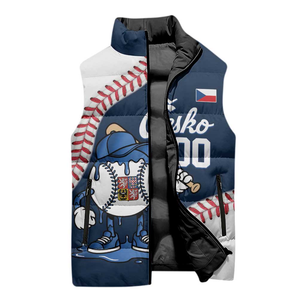 Czech Republic 2026 Baseball Custom Sleeveless Puffer Jacket Go Cesko Drip Style
