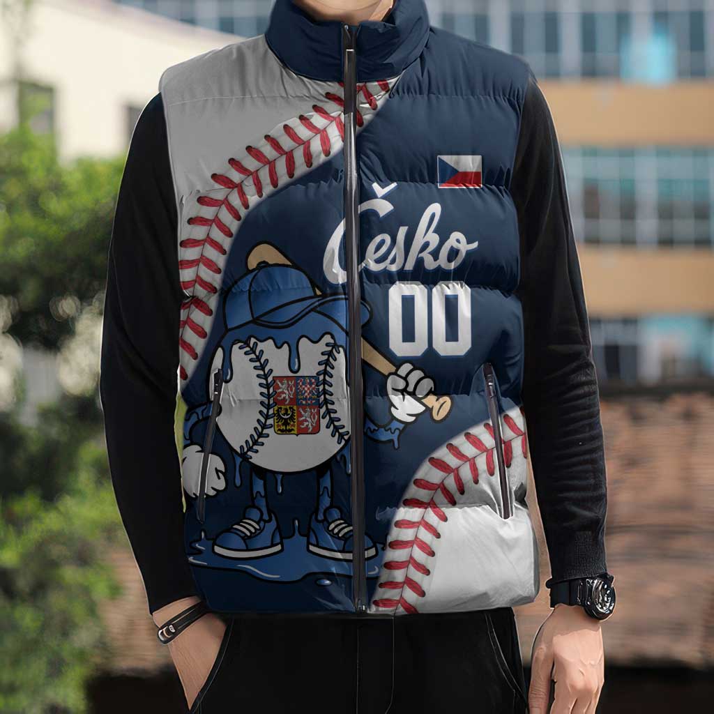Czech Republic 2026 Baseball Custom Sleeveless Puffer Jacket Go Cesko Drip Style