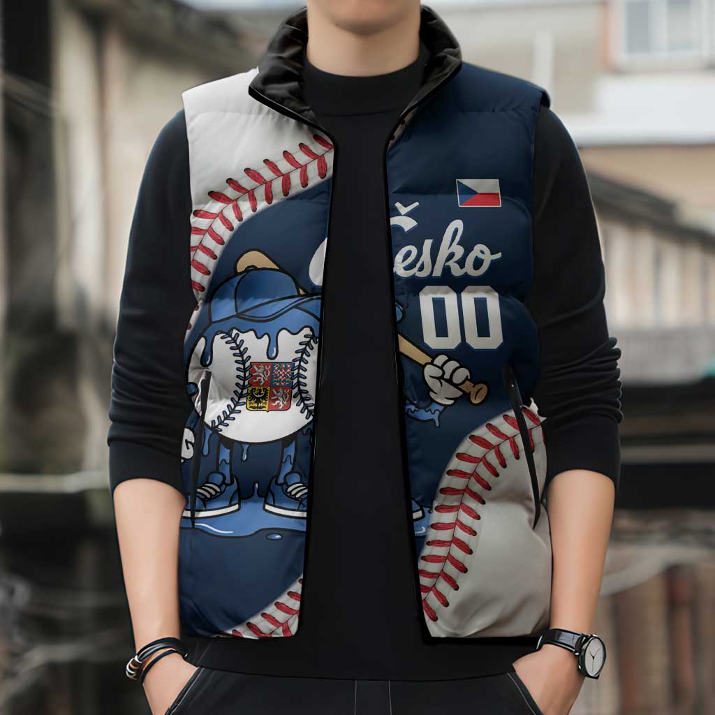 Czech Republic 2026 Baseball Custom Sleeveless Puffer Jacket Go Cesko Drip Style