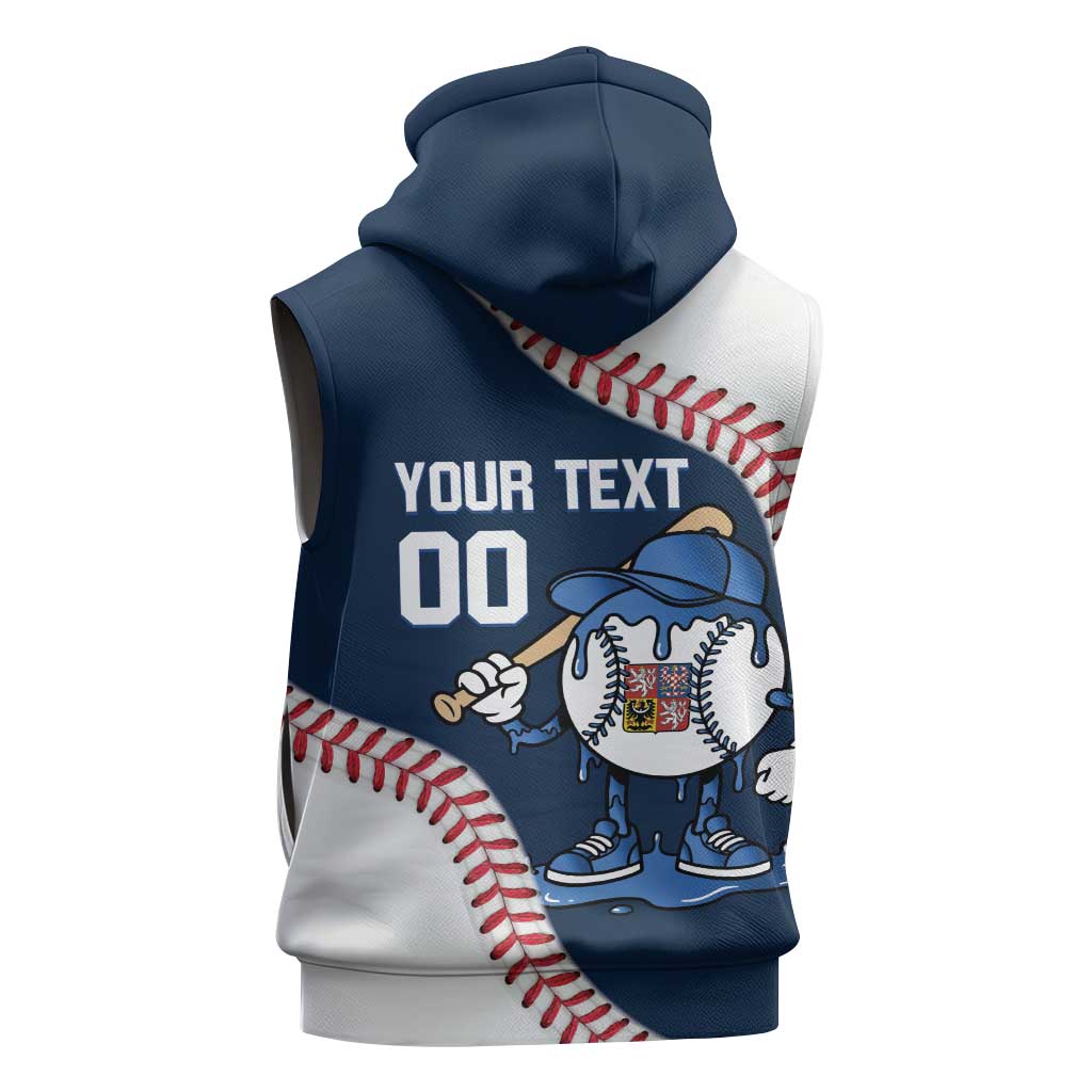 Czech Republic 2026 Baseball Custom Sleeveless Zip Hoodie Go Cesko Drip Style