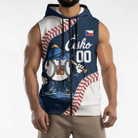 Czech Republic 2026 Baseball Custom Sleeveless Zip Hoodie Go Cesko Drip Style