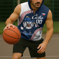 Czech Republic 2026 Baseball Custom Sleeveless Zip Hoodie Go Cesko Drip Style