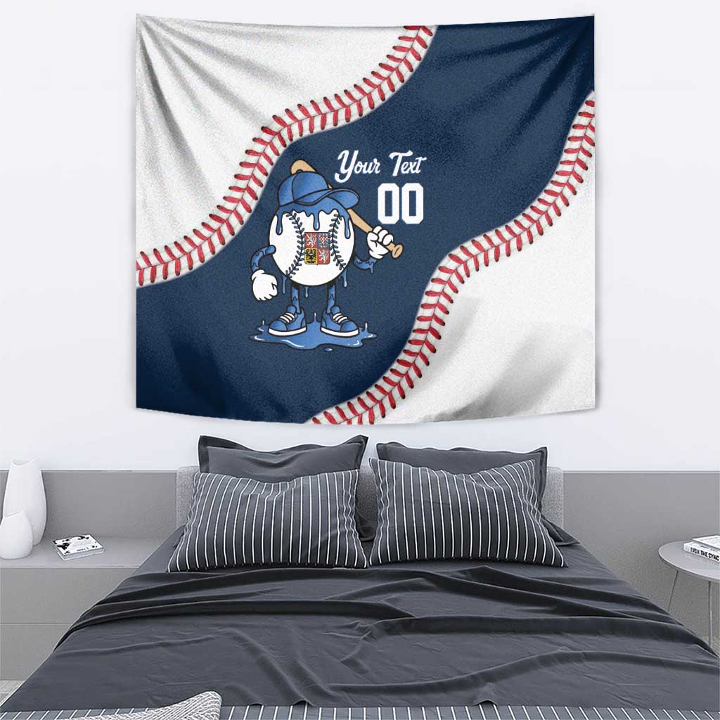 Czech Republic 2026 Baseball Custom Tapestry Go Cesko Drip Style