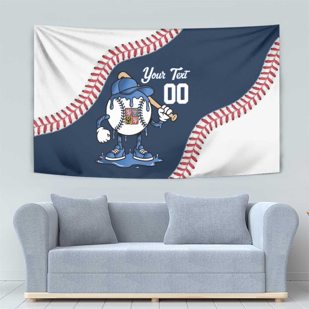 Czech Republic 2026 Baseball Custom Tapestry Go Cesko Drip Style