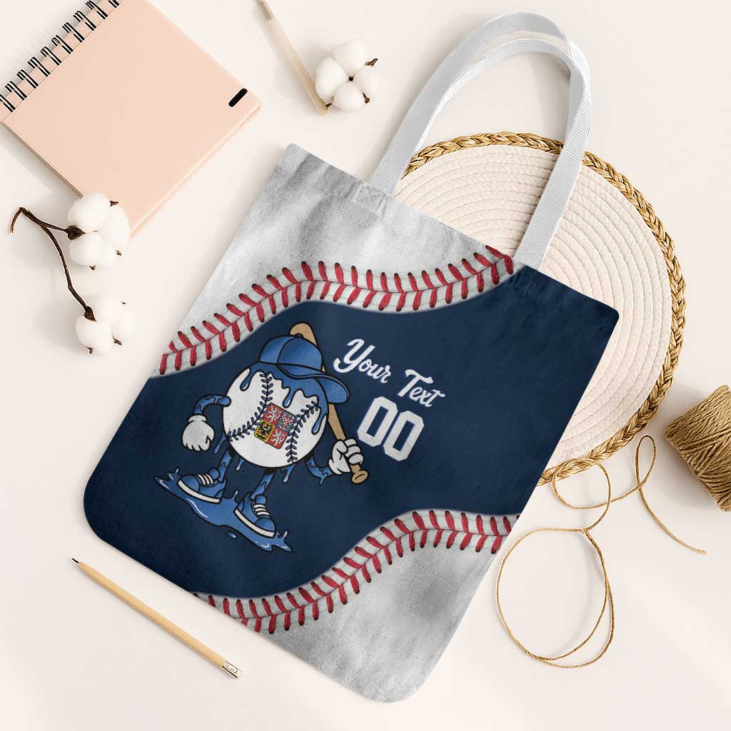 Czech Republic 2026 Baseball Custom Tote Bag Go Cesko Drip Style