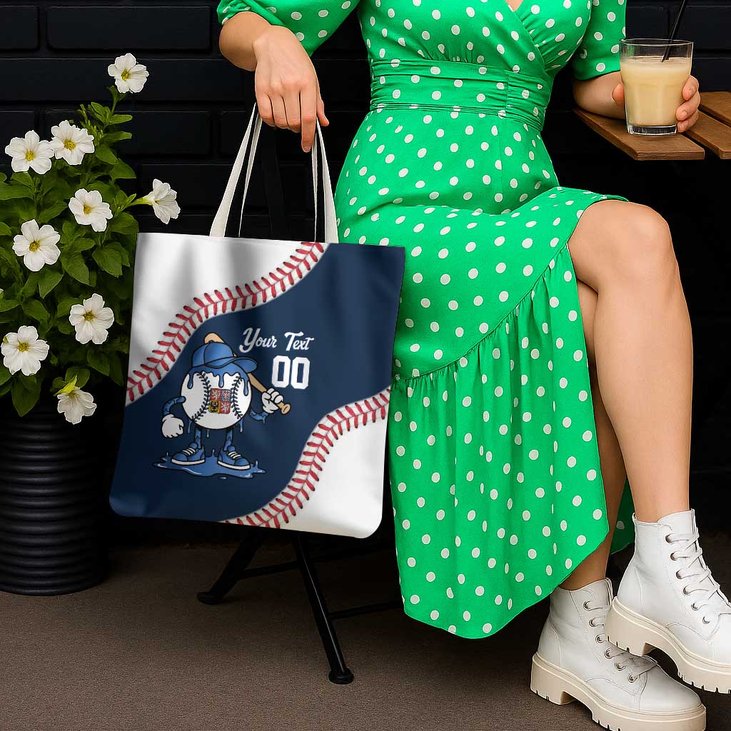 Czech Republic 2026 Baseball Custom Tote Bag Go Cesko Drip Style