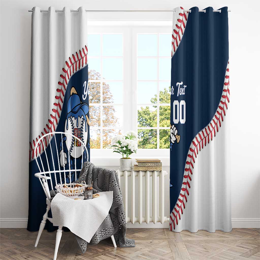 Czech Republic 2026 Baseball Custom Window Curtain Go Cesko Drip Style