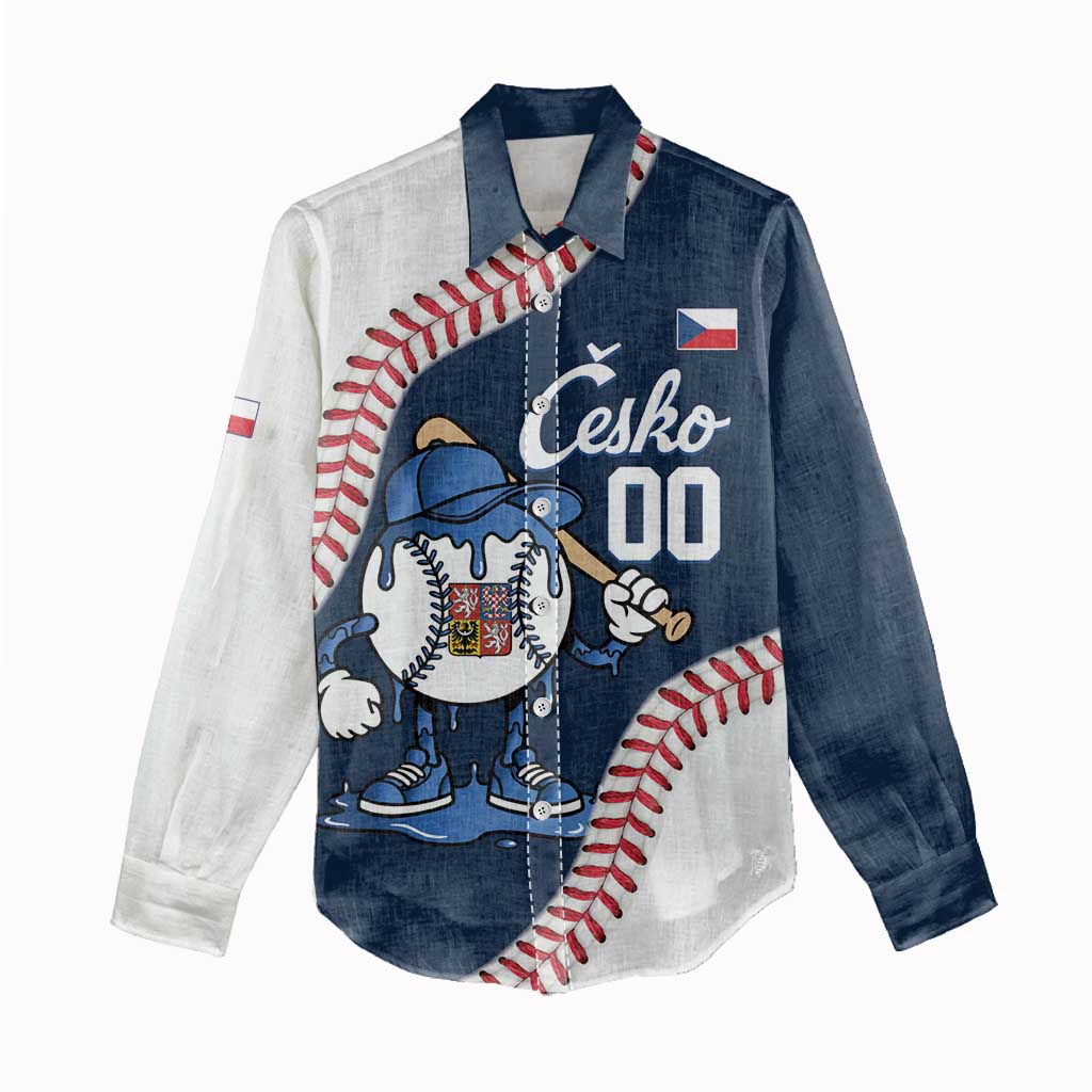 Czech Republic 2026 Baseball Custom Women Casual Shirt Go Cesko Drip Style