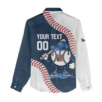 Czech Republic 2026 Baseball Custom Women Casual Shirt Go Cesko Drip Style