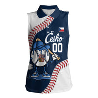 Czech Republic 2026 Baseball Custom Women Sleeveless Polo Shirt Go Cesko Drip Style