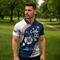 Czech Republic 2026 Baseball Custom Zipper Polo Shirt Go Cesko Drip Style