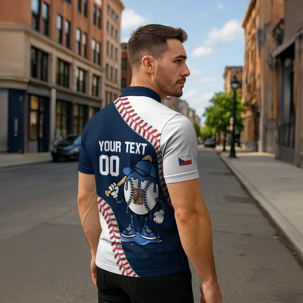 Czech Republic 2026 Baseball Custom Zipper Polo Shirt Go Cesko Drip Style