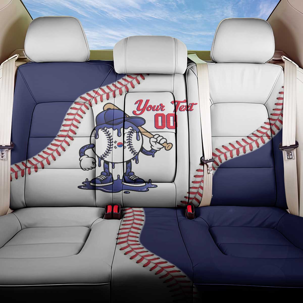 South Korea 2026 Baseball Custom Back Car Seat Cover Go Champions Drip Style