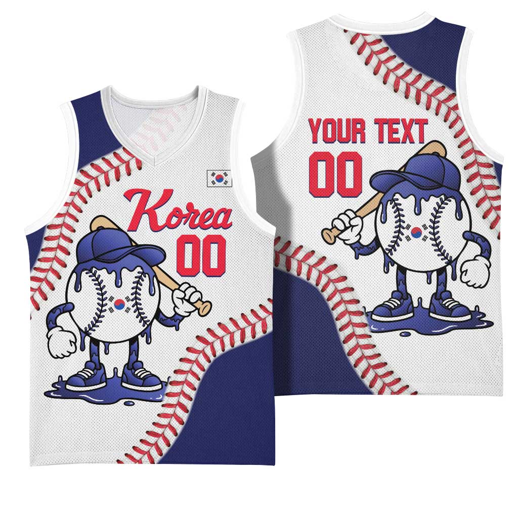 South Korea 2026 Baseball Custom Basketball Jersey Go Champions Drip Style