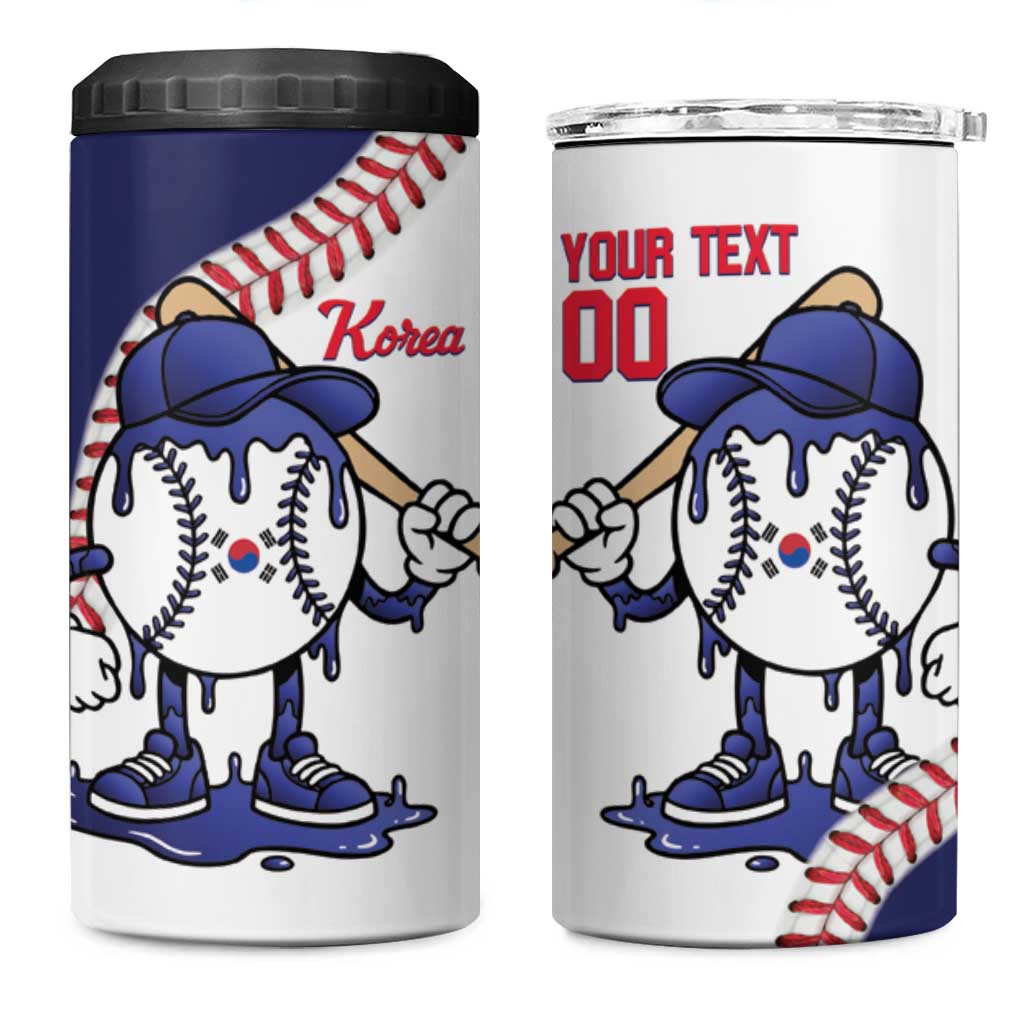 South Korea 2026 Baseball Custom 4 in 1 Can Cooler Tumbler Go Champions Drip Style