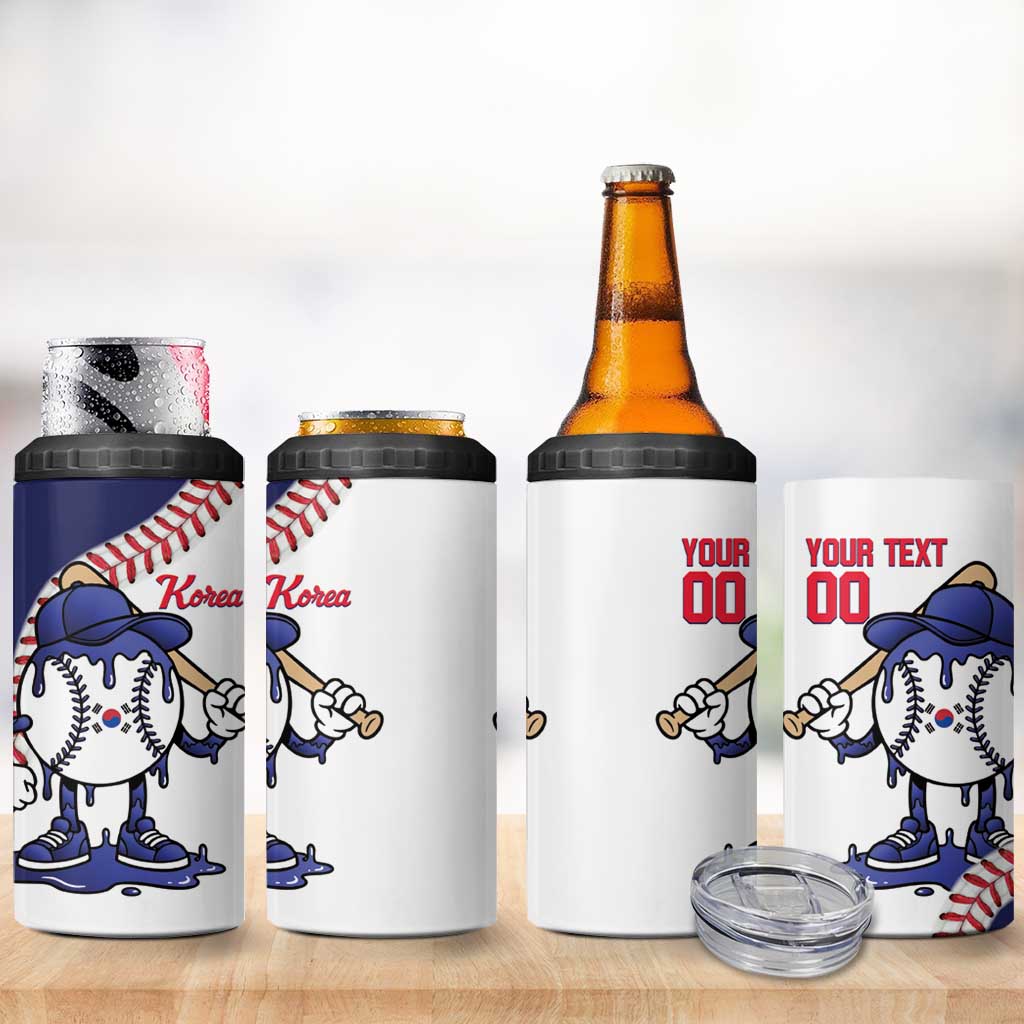 South Korea 2026 Baseball Custom 4 in 1 Can Cooler Tumbler Go Champions Drip Style