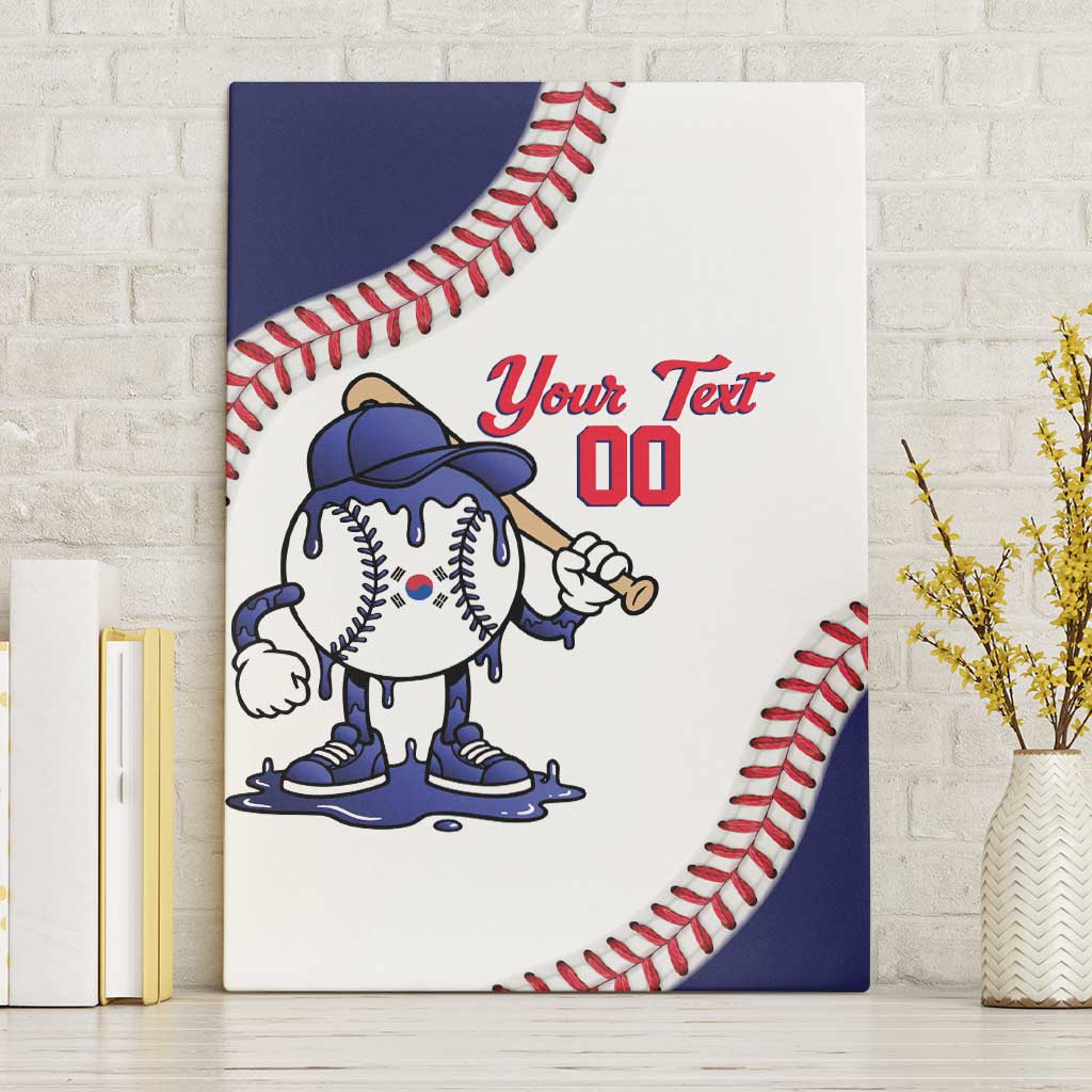 South Korea 2026 Baseball Custom Canvas Wall Art Go Champions Drip Style