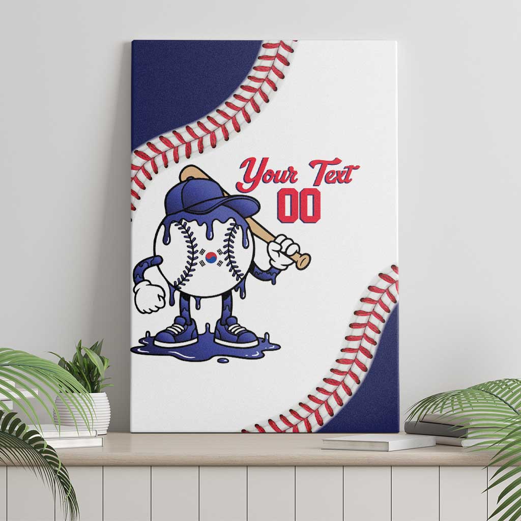 South Korea 2026 Baseball Custom Canvas Wall Art Go Champions Drip Style