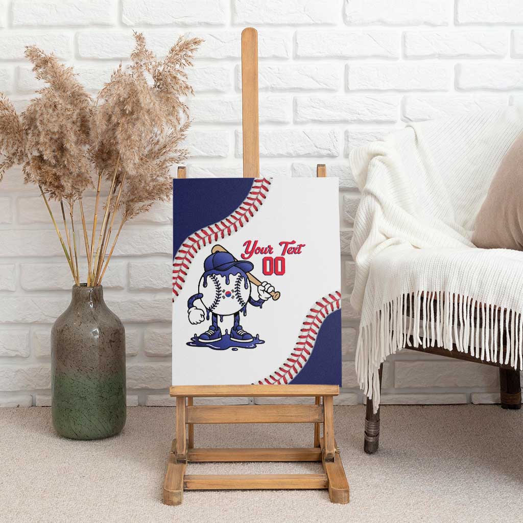 South Korea 2026 Baseball Custom Canvas Wall Art Go Champions Drip Style