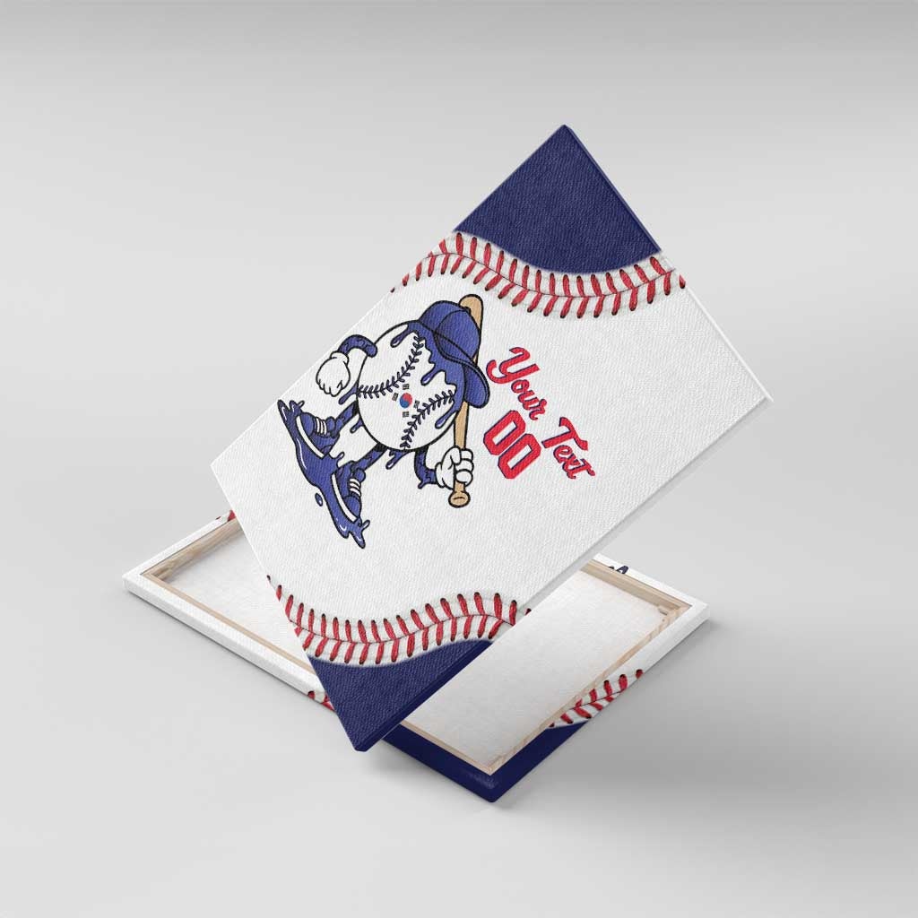 South Korea 2026 Baseball Custom Canvas Wall Art Go Champions Drip Style
