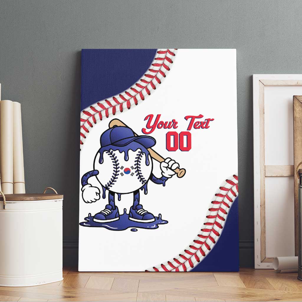 South Korea 2026 Baseball Custom Canvas Wall Art Go Champions Drip Style