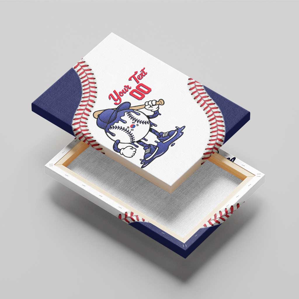 South Korea 2026 Baseball Custom Canvas Wall Art Go Champions Drip Style