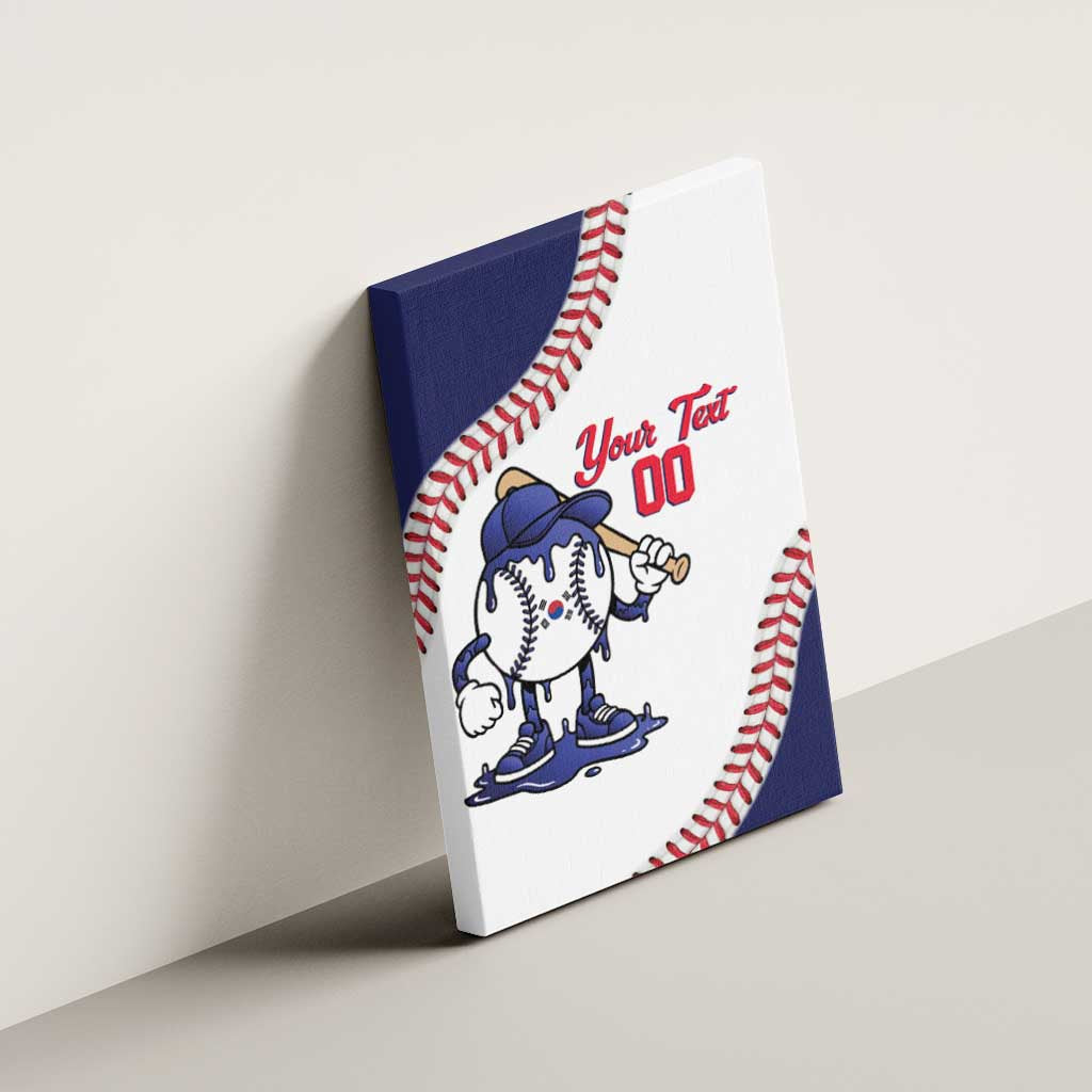 South Korea 2026 Baseball Custom Canvas Wall Art Go Champions Drip Style