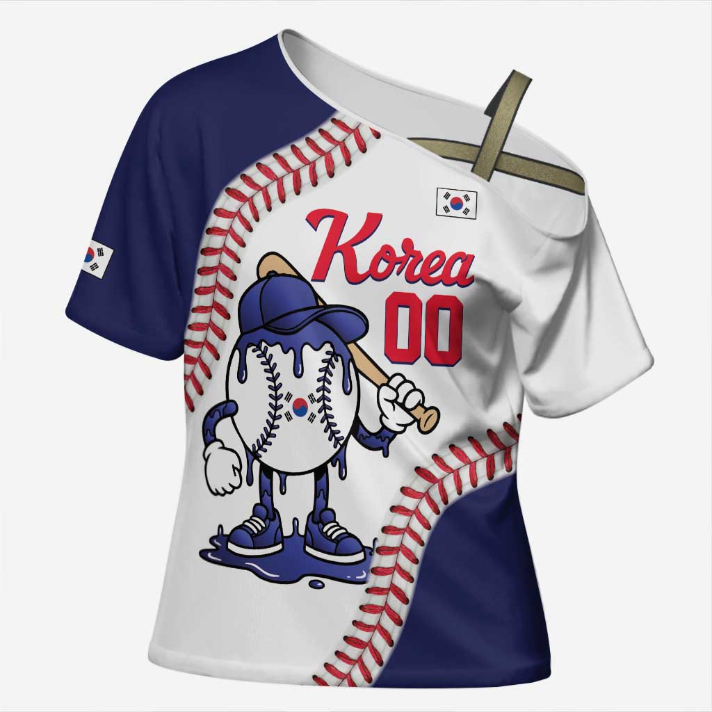 South Korea 2026 Baseball Custom Cross Shoulder Shirt Go Champions Drip Style