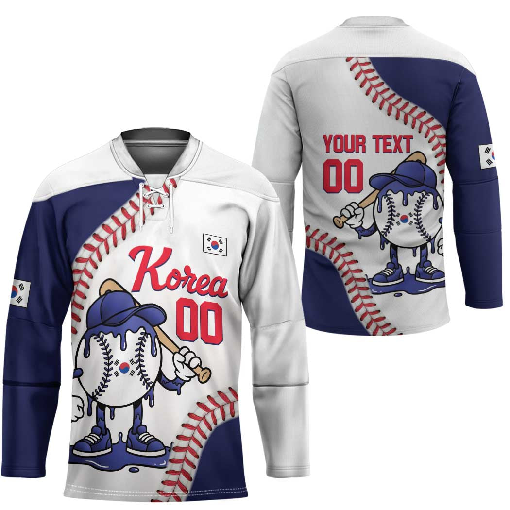South Korea 2026 Baseball Custom Hockey Jersey Go Champions Drip Style