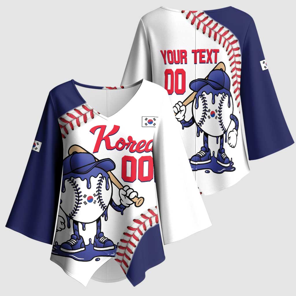 South Korea 2026 Baseball Custom Kimono Sleeve Blouse Go Champions Drip Style