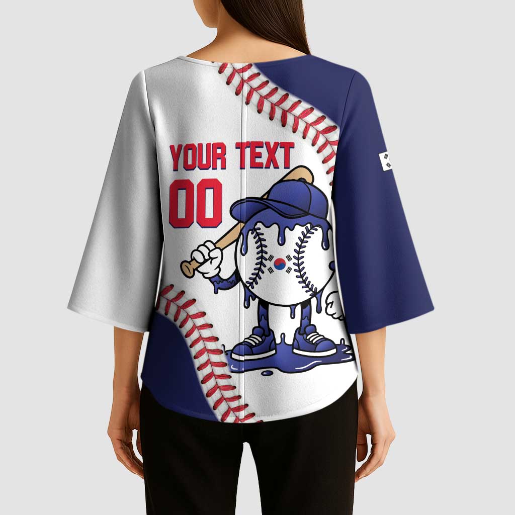 South Korea 2026 Baseball Custom Kimono Sleeve Blouse Go Champions Drip Style