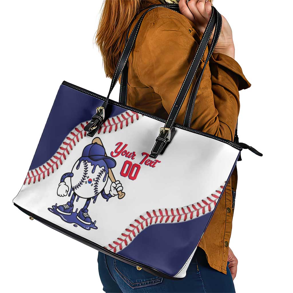 South Korea 2026 Baseball Custom Leather Tote Bag Go Champions Drip Style