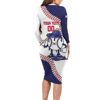 South Korea 2026 Baseball Custom Long Sleeve Bodycon Dress Go Champions Drip Style
