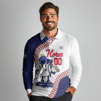 South Korea 2026 Baseball Custom Long Sleeve Polo Shirt Go Champions Drip Style