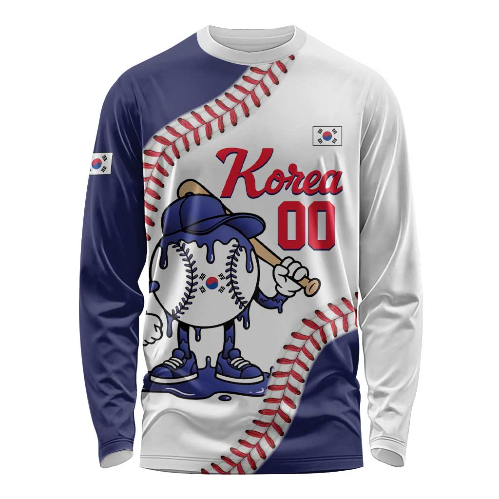 South Korea 2026 Baseball Custom Long Sleeve Shirt Go Champions Drip Style