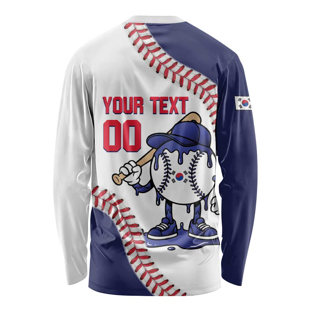 South Korea 2026 Baseball Custom Long Sleeve Shirt Go Champions Drip Style