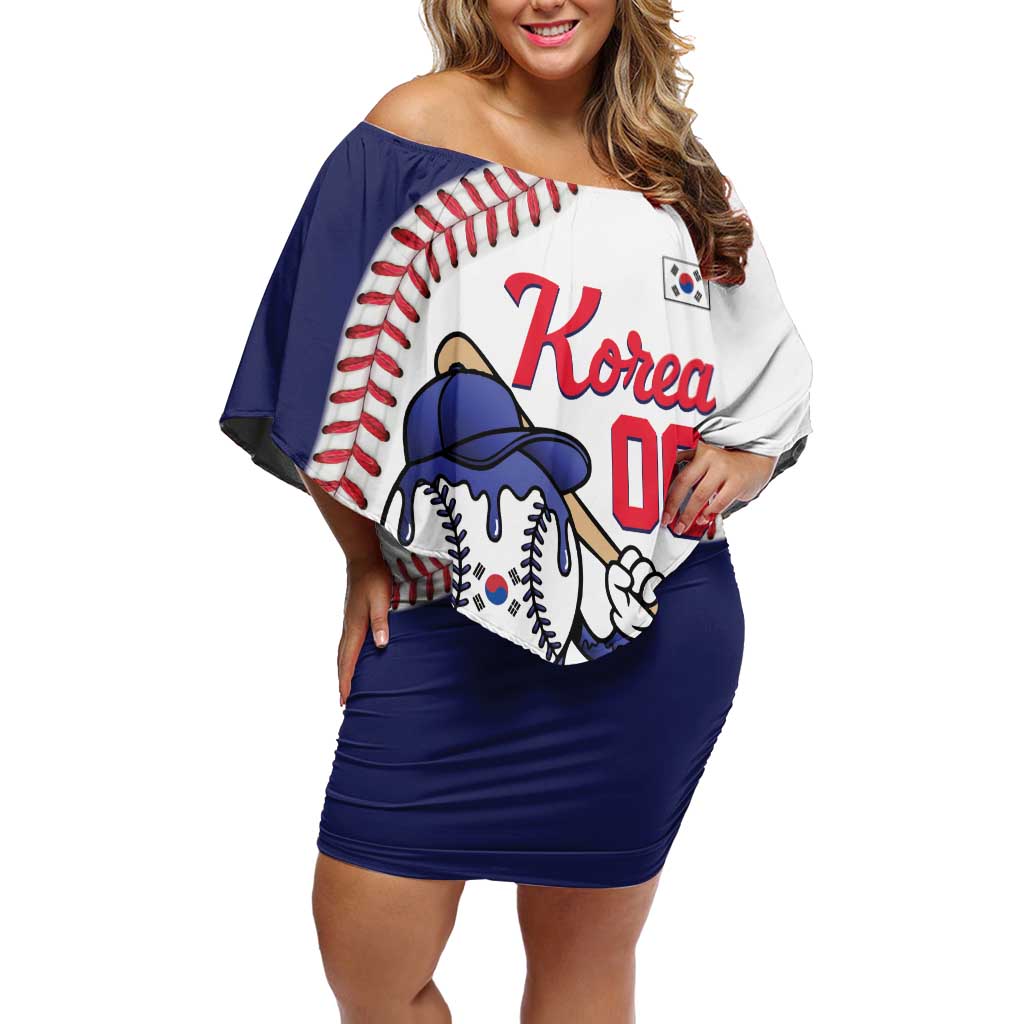 South Korea 2026 Baseball Custom Off Shoulder Short Dress Go Champions Drip Style