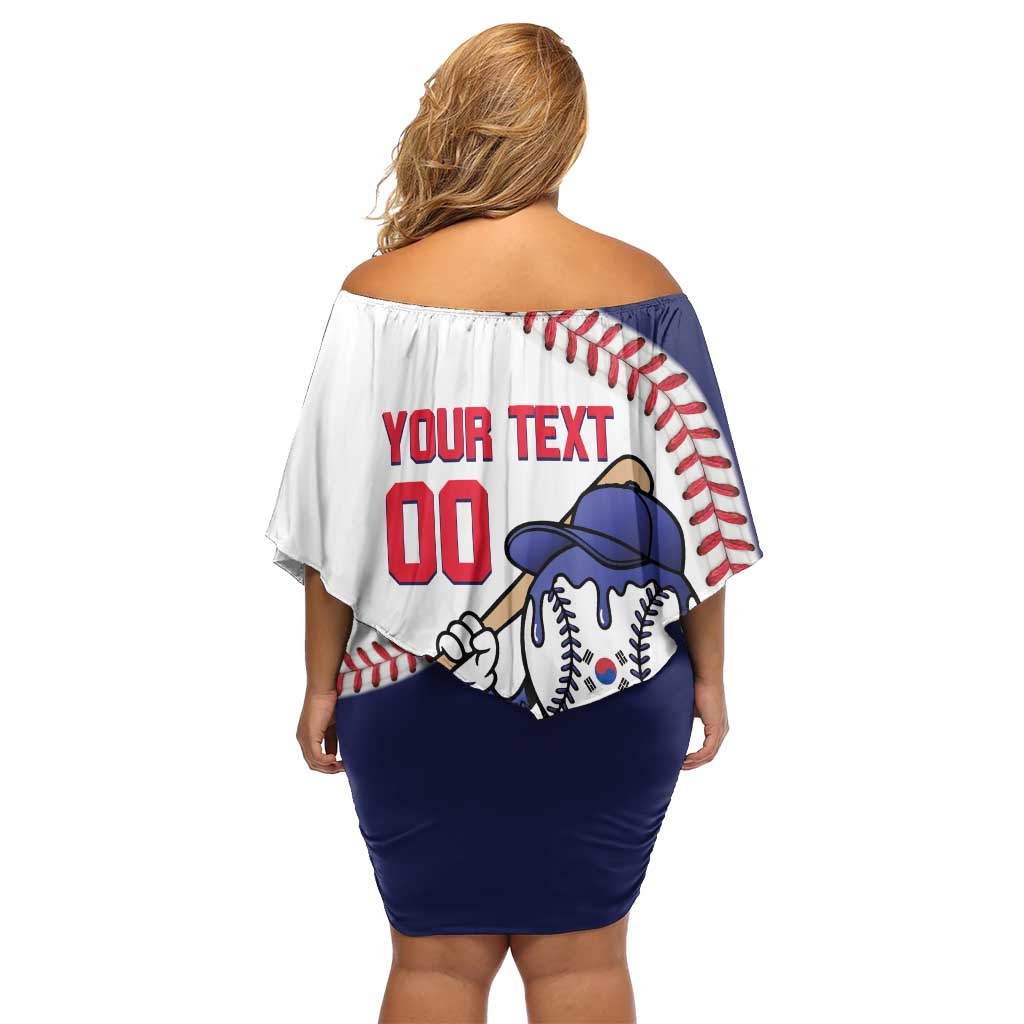 South Korea 2026 Baseball Custom Off Shoulder Short Dress Go Champions Drip Style