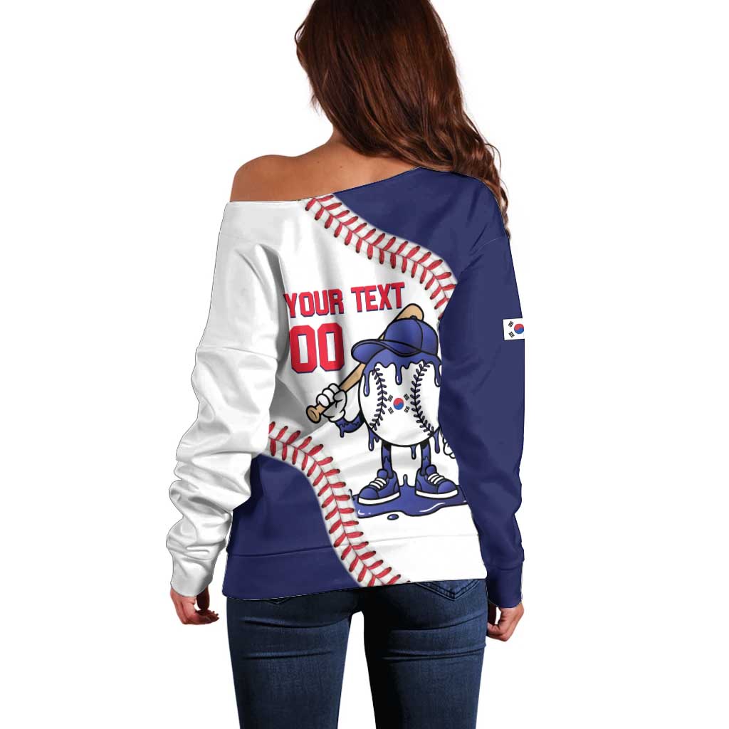 South Korea 2026 Baseball Custom Off Shoulder Sweater Go Champions Drip Style