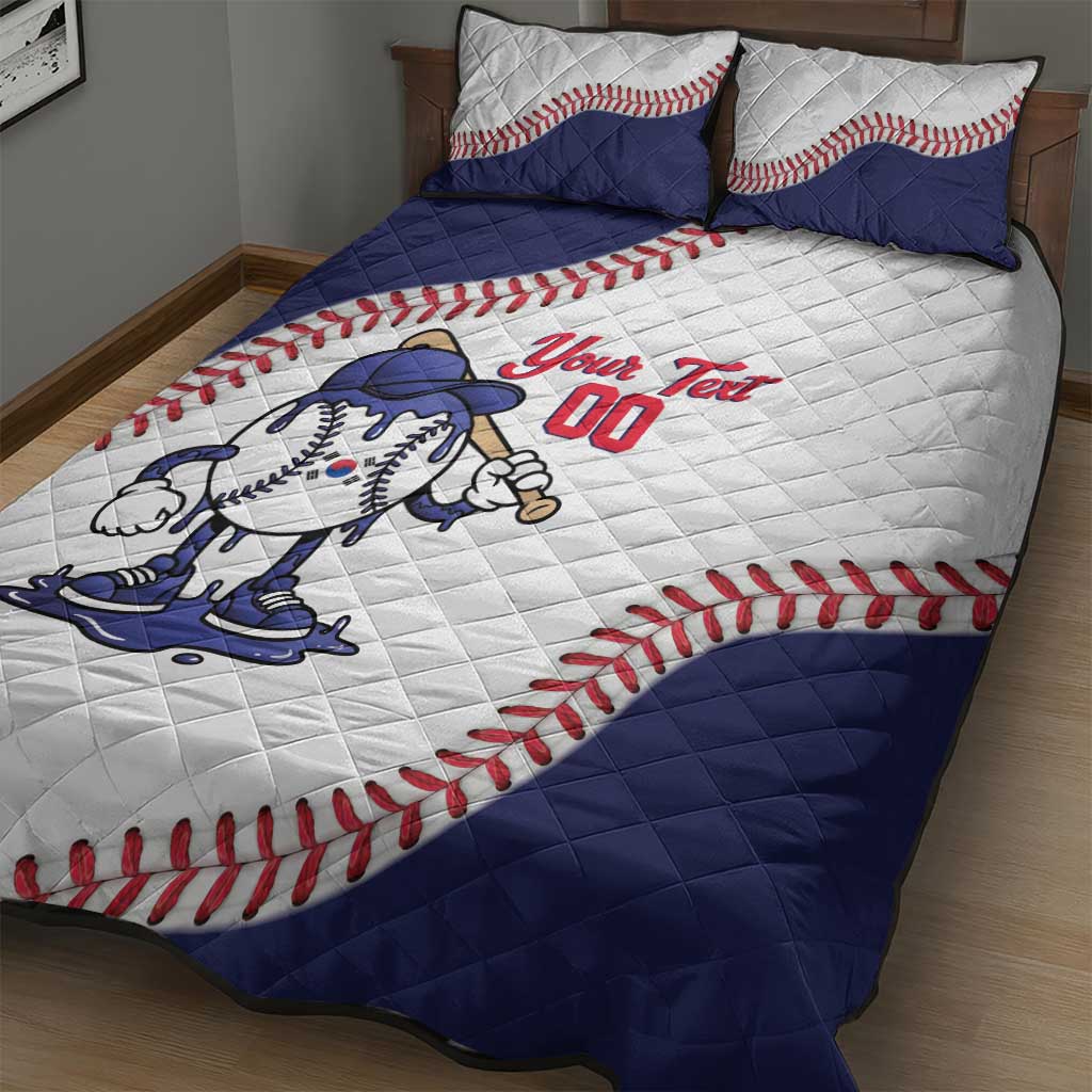 South Korea 2026 Baseball Custom Quilt Bed Set Go Champions Drip Style