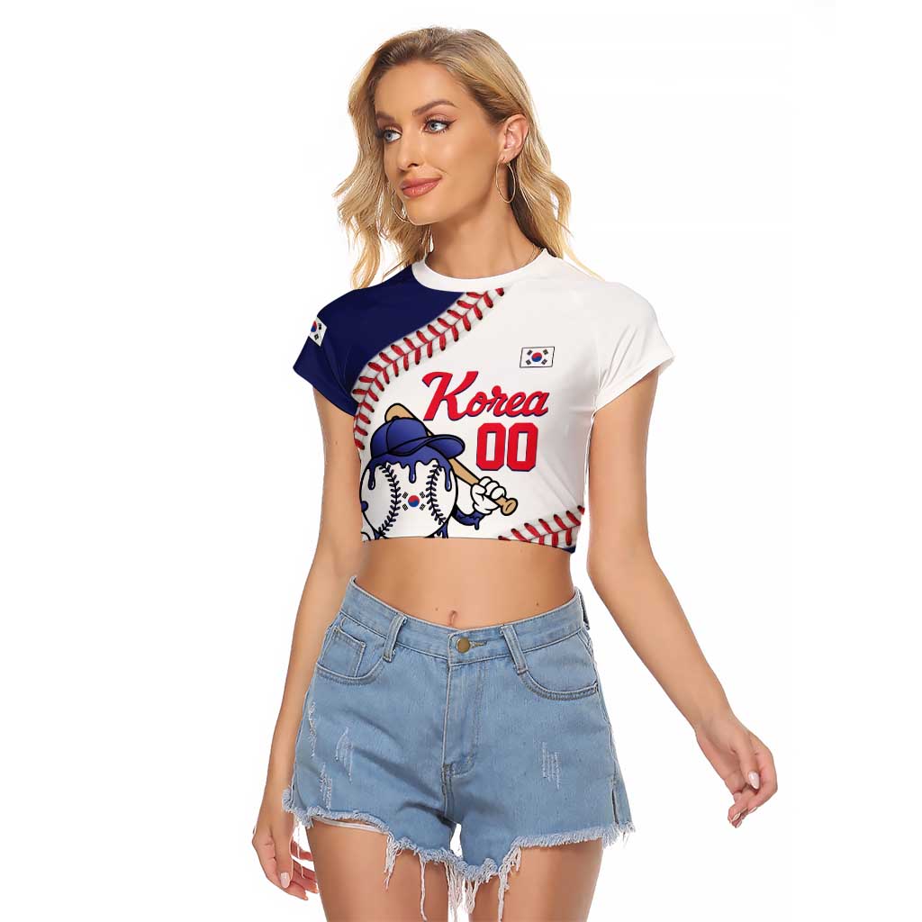 South Korea 2026 Baseball Custom Raglan Cropped T Shirt Go Champions Drip Style