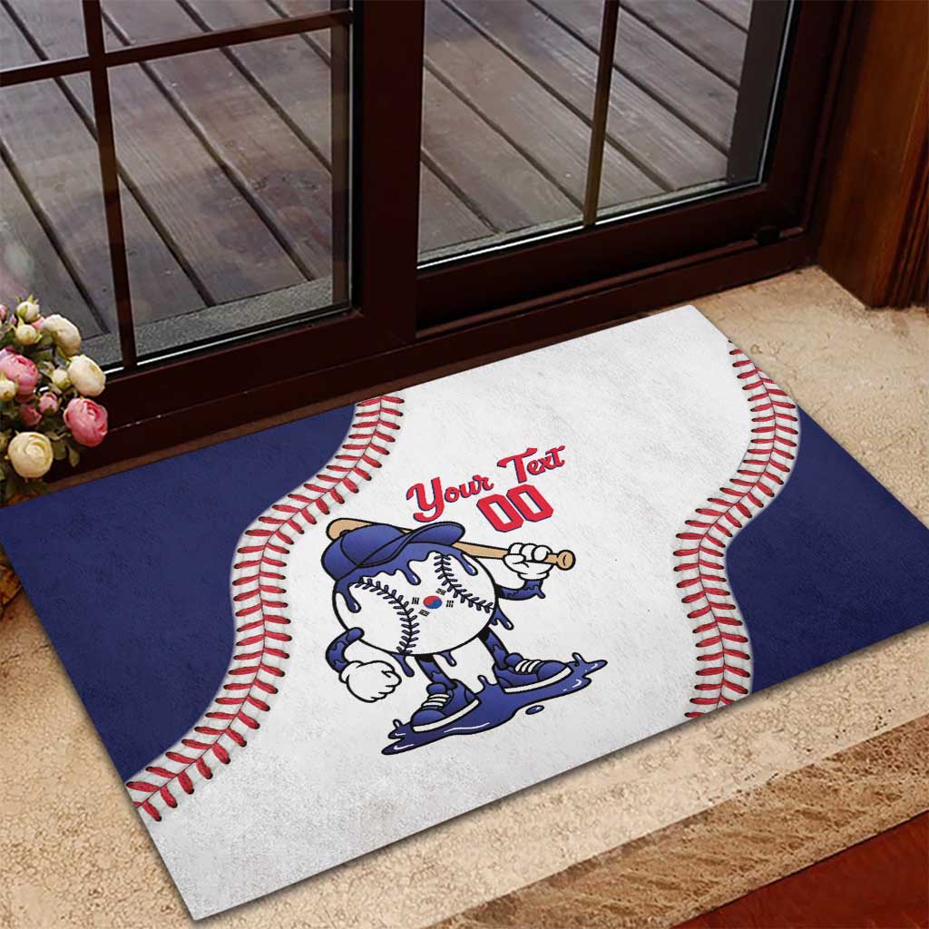 South Korea 2026 Baseball Custom Rubber Doormat Go Champions Drip Style