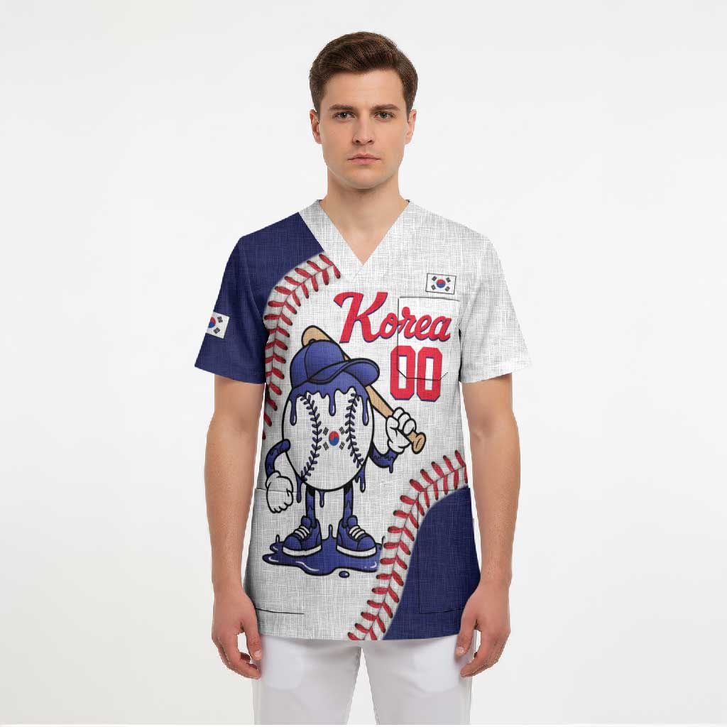 South Korea 2026 Baseball Custom Scrub Top Go Champions Drip Style