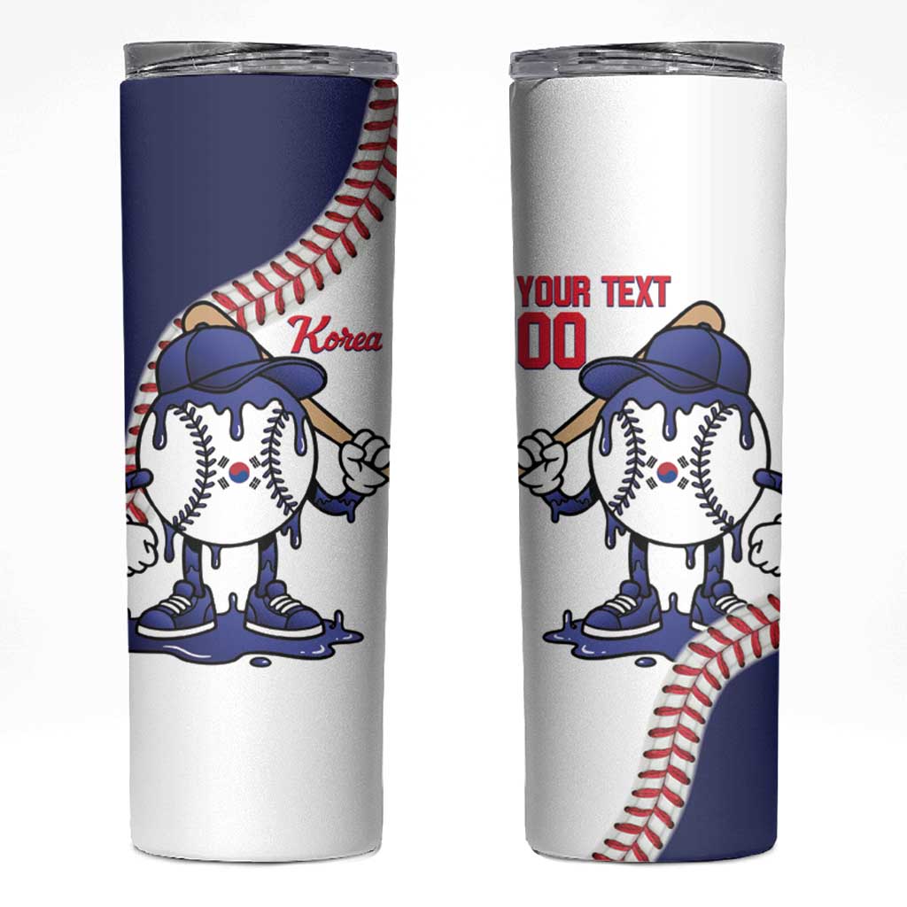 South Korea 2026 Baseball Custom Skinny Tumbler Go Champions Drip Style