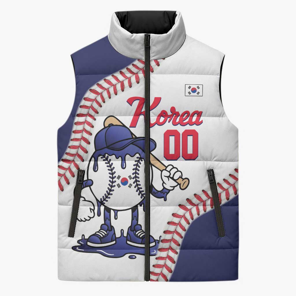 South Korea 2026 Baseball Custom Sleeveless Puffer Jacket Go Champions Drip Style