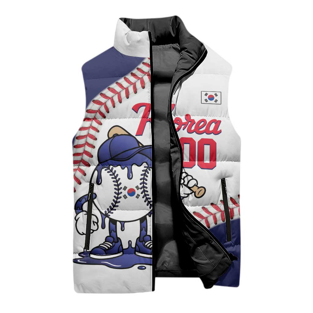 South Korea 2026 Baseball Custom Sleeveless Puffer Jacket Go Champions Drip Style