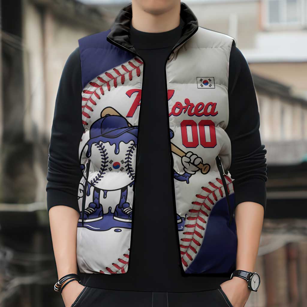 South Korea 2026 Baseball Custom Sleeveless Puffer Jacket Go Champions Drip Style
