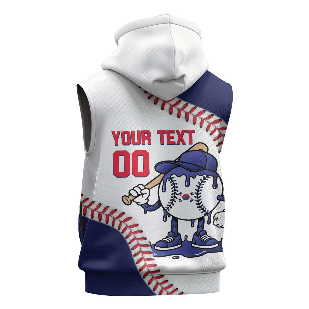 South Korea 2026 Baseball Custom Sleeveless Zip Hoodie Go Champions Drip Style