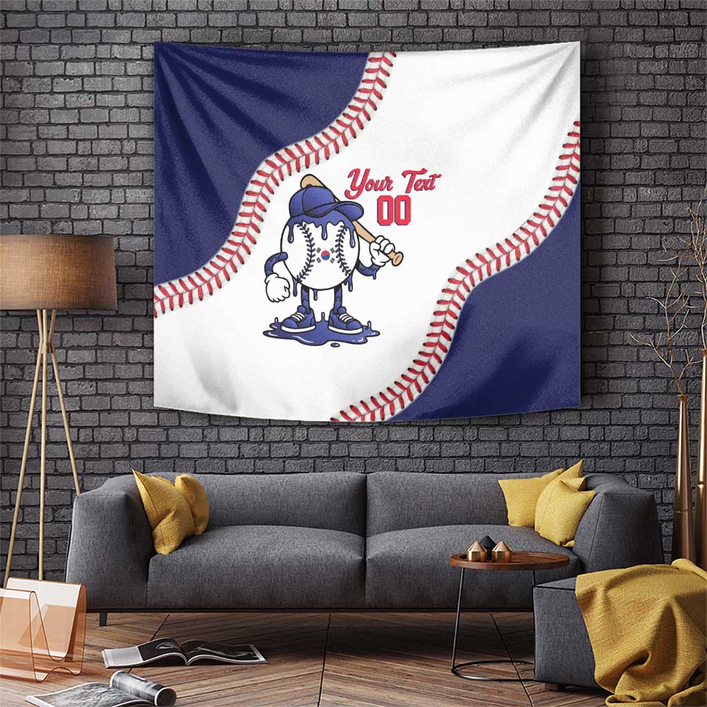 South Korea 2026 Baseball Custom Tapestry Go Champions Drip Style
